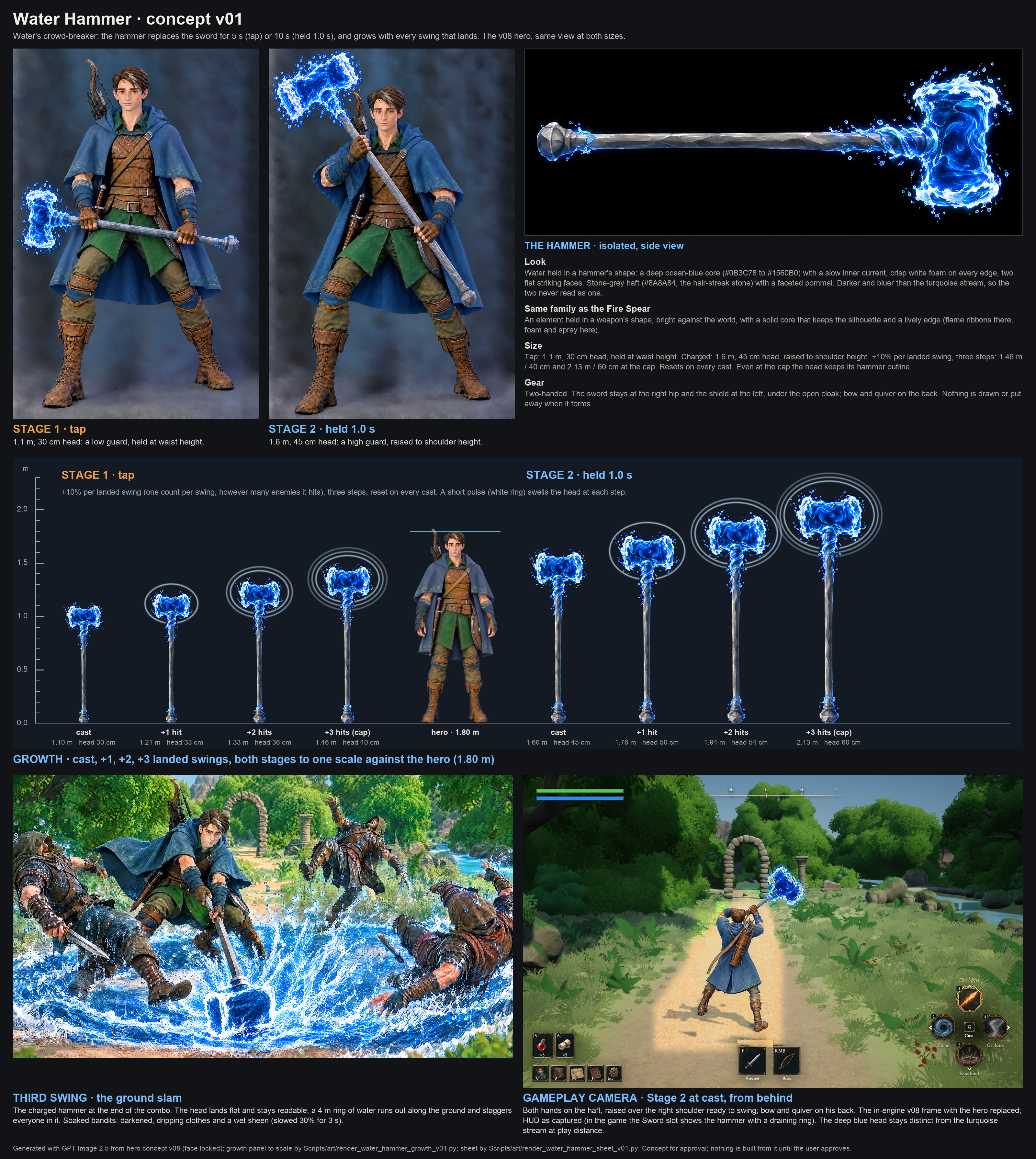 The Water Hammer, concept sheet